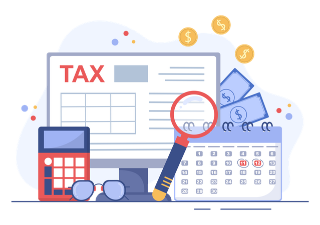 Corporate Tax Filing Illustration